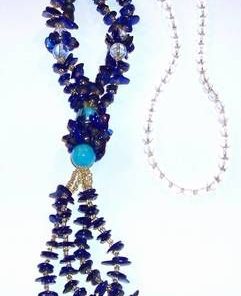 Bratara placata cu cristale de lapis lazuli
