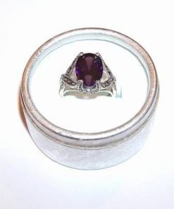 Pandantiv din argint cu cristale Swarovski - ametist