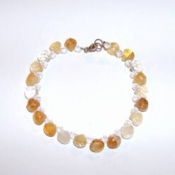 Bratara din citrin si cristal de stanca Bratara din citrin si cristal de stanca