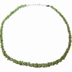 Colier din cristale de turmalina verde si cuart roz