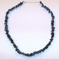 Colier din obsidian fulg de nea - lung
