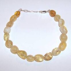 Bratara din citrin cu inchizatoare din argint Bratara din citrin cu inchizatoare din argint