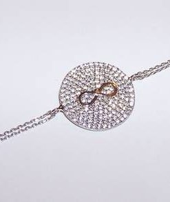 Bratara din argint cu cristale Swarovski - cifra 8