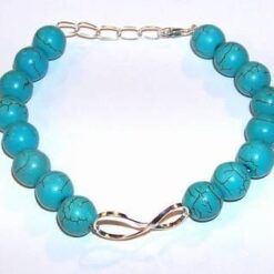 Bratara din turcoaz cu cifra 8 din argint