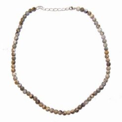 Colier din cristale de opal galben cu lant de argint