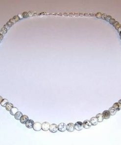 Colier cu cristale de opal dendritic/merlinit