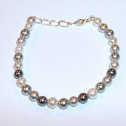 Bratara din perle de cultura cu inchizatoare din argint