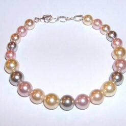 Bratara din perle de cultura cu inchizatoare din argint