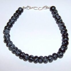 Bratara din obsidian pe elastic