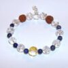 Bratara Mala cu lapis lazuli, Rudraksha, cristal de stanca