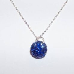 Inima din cristal Swarovski multifatetat pe lant din argint