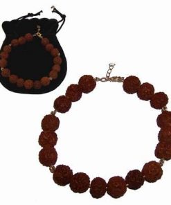 Bratara din aur cu Rudraksha - model barbatesc