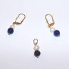 Set din aur de 14 K cu cristale de lapis lazuli si perle