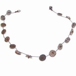 Merkaba din cristal de jasp roscat - ARGINTAT
