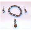 Set din Rudraksha pe metal nobil