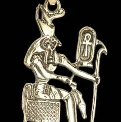 Pandantiv unisex cu simboluri egiptene, din bronz - Anubis