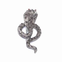 Brosa argintie cu Sarpele Norocului Absolut