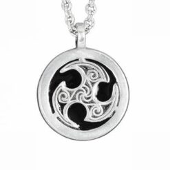 Pandantiv celtic din aliaj de cositor/staniu/alama pe lant