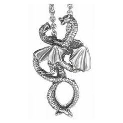 Pereche de dragoni celtici pe lant