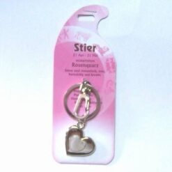 Breloc din metal si cuart roz pentru nativii Taur Breloc din metal si cuart roz pentru nativii Taur