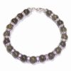 Bratara din epidot cu cristale Swarovski si argint