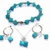 Set fantezie din cristale de turcoaz