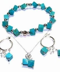 Set din argint cu cristale de onix