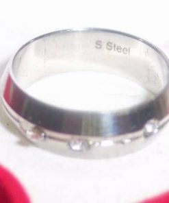 Inel din inox cu pietre