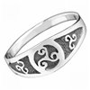 Inel celtic, unisex, din inox, cu cele 3 tipuri de noroc