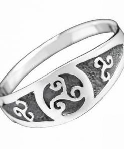 Inel celtic, unisex, din inox, cu cele 3 tipuri de noroc