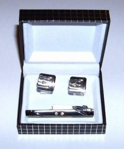 Set din inox - ac de cravata si butoni
