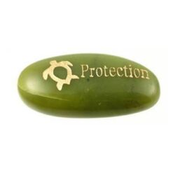 Cristal de jad cu testoasa de protectie aurie