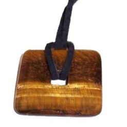 Pandantiv din ochi de tigru,pe siret negru