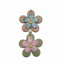 Crenguta cu flori de mar roz - 120 cm