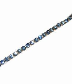 Bratara placata cu aur de 14 K si topaz blue