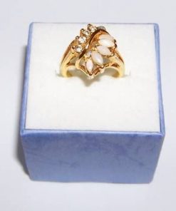 Inel placat cu aur de 14k, cu cristale transparente