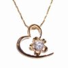 Pandantiv placat cu aur de 14 K cu cristal de stanca