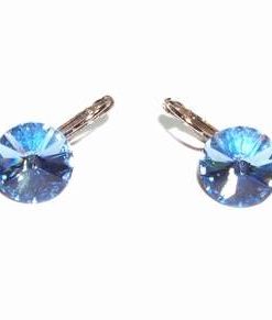 Cercei placati cu cristale Swarovski bleu