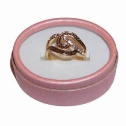 Inel placat cu aur si strasuri - Sufletul pereche