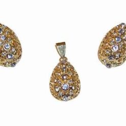 Setul sanatatii placat, cu cristale albe