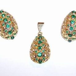 Setul evolutiei spirituale placat, cu cristale verzi