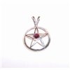 Pentagrama placata cu argint si cristal de granat