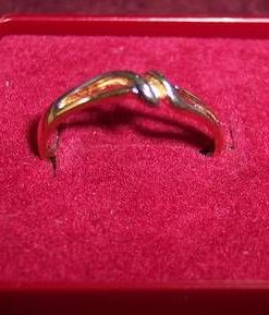 Inel placat cu aur de 14k, cu cristale transparente