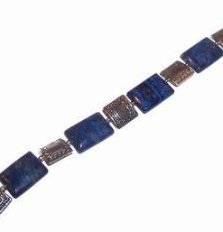 Bratara placata cu cristale de lapis lazuli