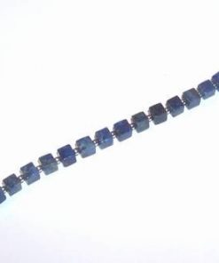 Set din aur de 14 K cu cristale de lapis lazuli si perle