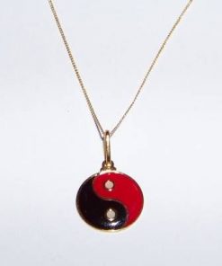 Pandantiv barbatesc placat - Yin-Yang