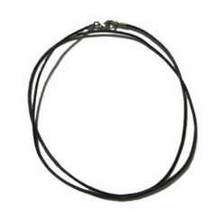 Siret din piele cu inchizatoare placata cu argint - 2 mm