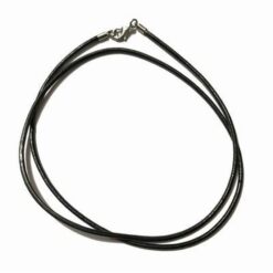 Siret din piele cu inchizatoare placata cu argint - 3 mm