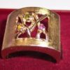 Inel placat cu aur de 14k cu  cristale