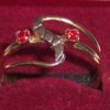 Inel placat cu aur de 14k si cristale